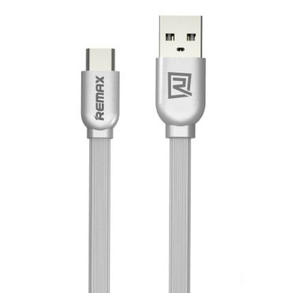 Remax RC-047a, Data cable USB 2.0 to USB 3.1 Type-C 1м, Silver - 14337 